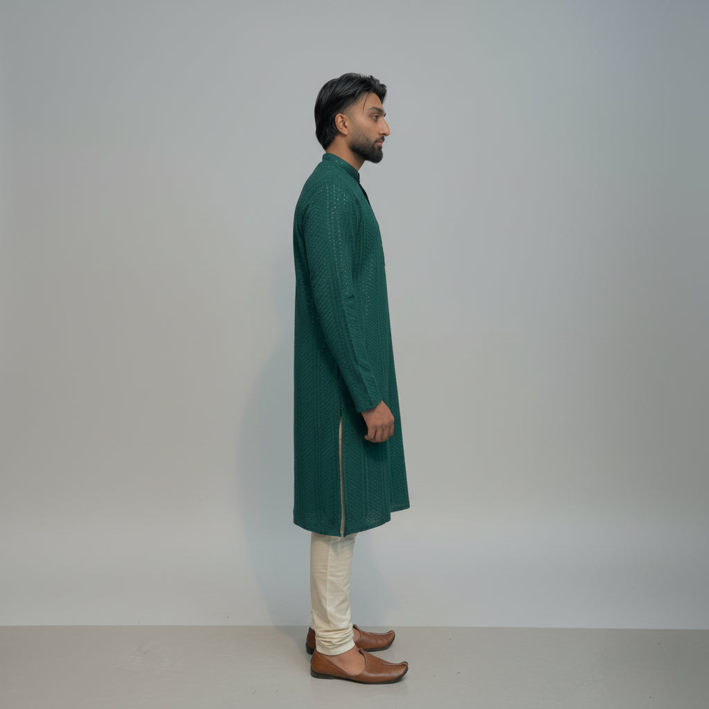 Party Kurta - Green